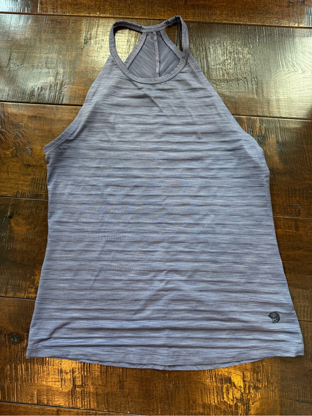 Mountain Hardwear Heathered Lavender High-Neck Racerback Tank
